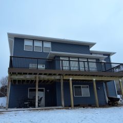New gutters on a home built by Lennar in Rockford MN