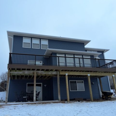New gutters on a home built by Lennar in Rockford MN